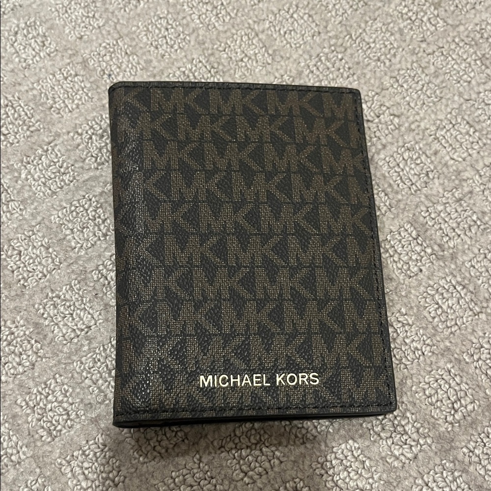Michael Kors Monogram Brown Passport and Card Holder